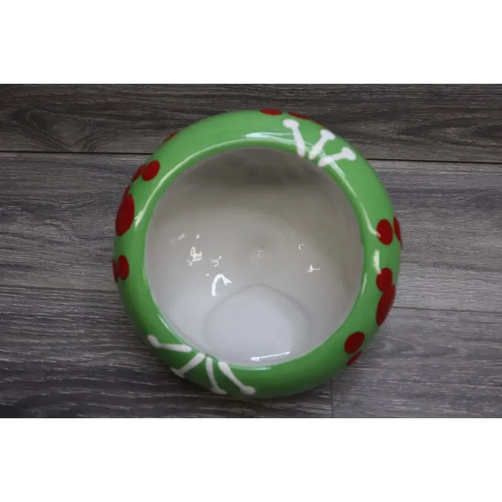 Real Home Vintage Style Christmas Tree Ornament Cookie Jar Earthenware Holiday